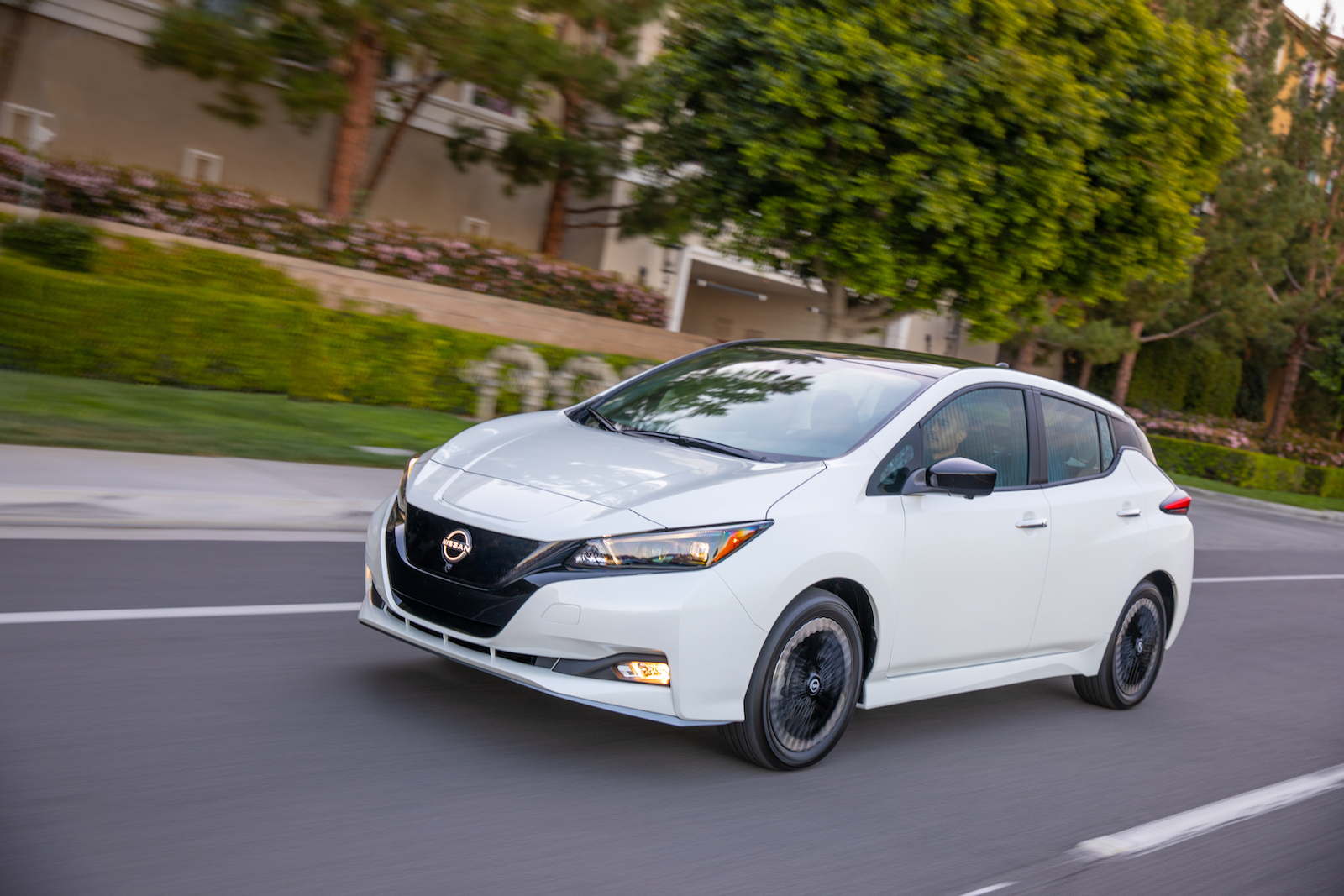 2023 Nissan Leaf driving REL