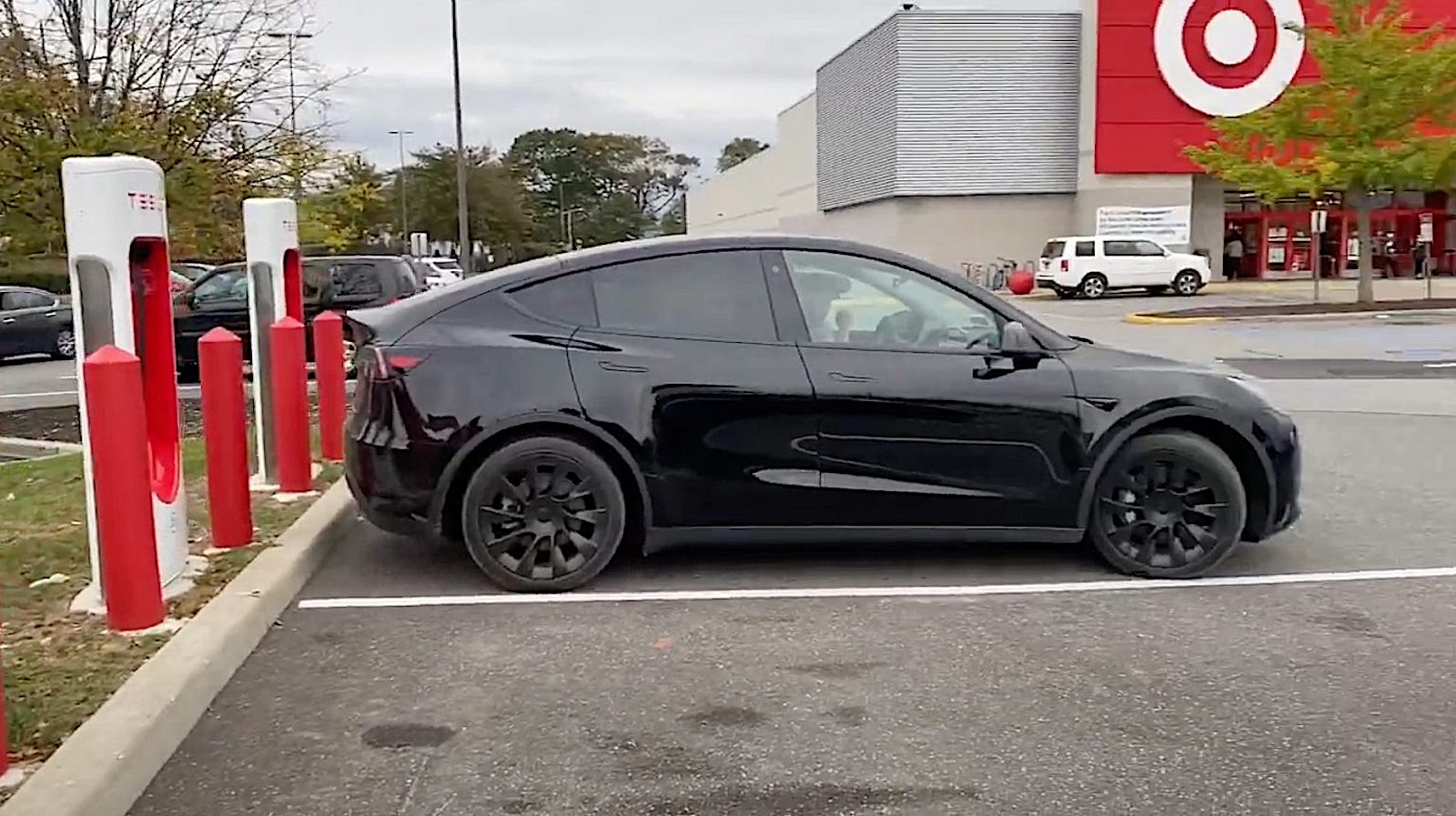 Tesla Model Y at Supercharger