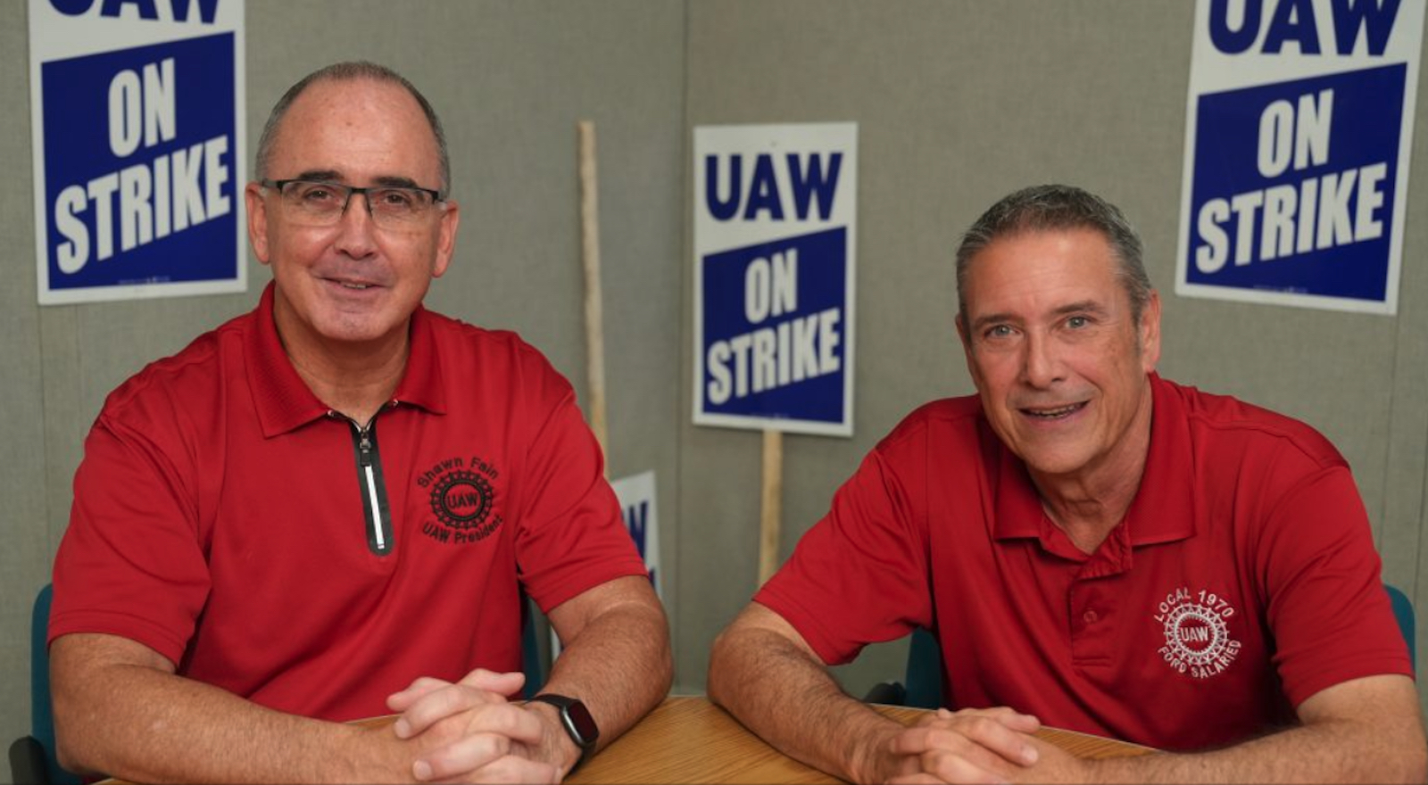 UAW Fain and Browning all smiles