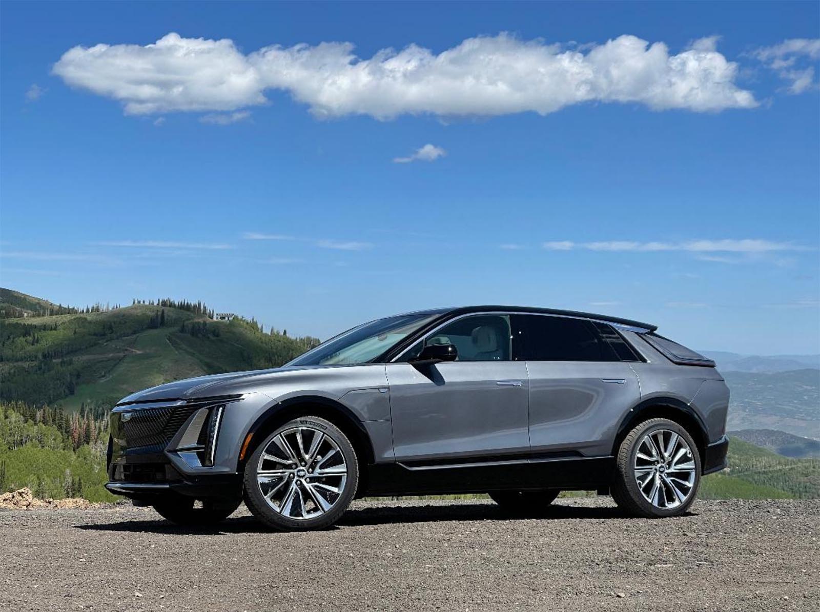 2023 Cadillac Lyriq - side with cloud