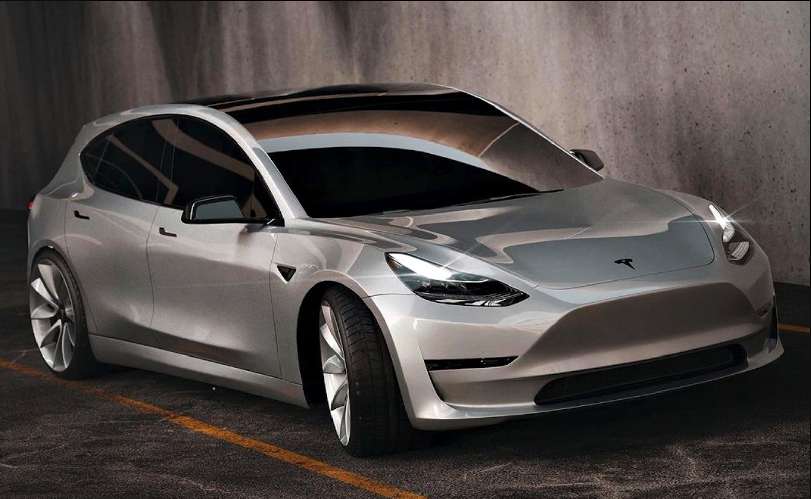Tesla Model Q or 2 concept by Sugar Design