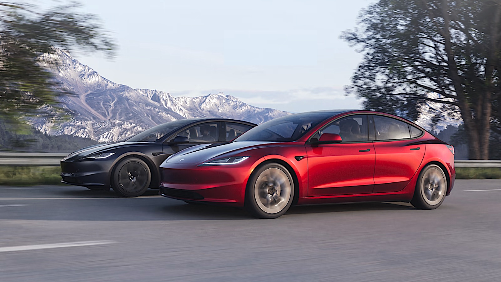 Tesla Model 3 updated pair Tesla Model 3 updated pair